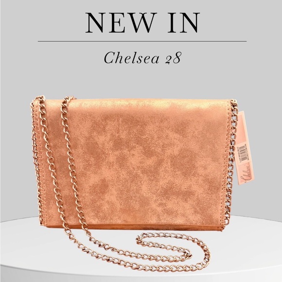 ✨Chelsea 28-Peach Metallic Silver Crossbody Ladies Bag ✨ Perfect Gift 🎁 - Picture 7 of 7